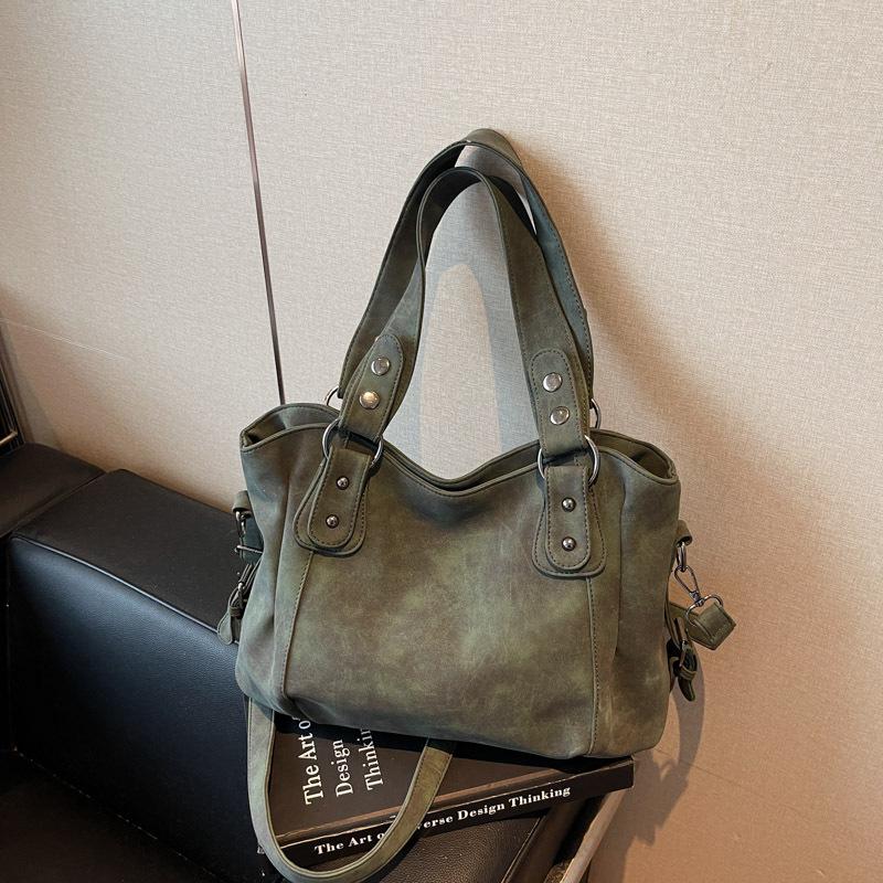 2025 New Women's Versatile Crossbody Tote Bag - Frosted Solid Shoulder Handbag