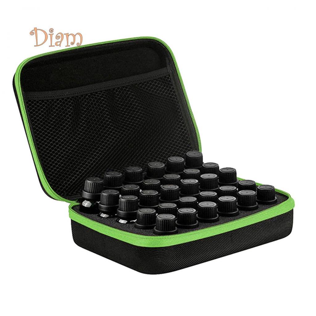 Elens Store Portable 10/15ml Essential Oil Holder Case Travel Storage Bag for 30 Bottles