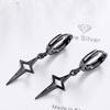 Jewelry Silver Color Ear Studs Black Women Earrings Hoop Earrings Dangle Earrings Korean Style
