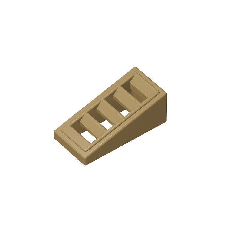 20 шт. MOC Детали для сборки 61409 Скат 18° 2 x 1 x 2/3 с 4 пазами Деталь строительного блока DIY Кирпичи Оптом Модель Образовательная игрушка