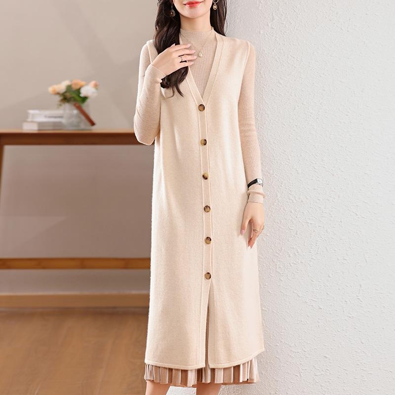 Женское кашемировое платье Qinghe кашемир 30% кашемир 70% шерсть осенне-зимняя кашемировая юбка мягкая и теплая