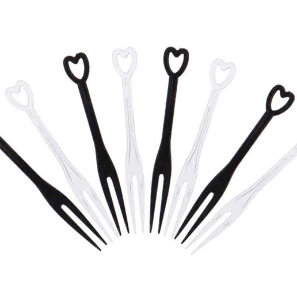 100Pcs Children Snack Fruit Pick Cake Dessert Food Plastic Toothpick Mini Fruit Fork