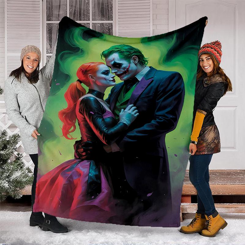 Joker Theme Printed Blanket - Perfect for Couch, Bed, Travel & Outdoor Use | Machine Washable, Cozy & Durable.