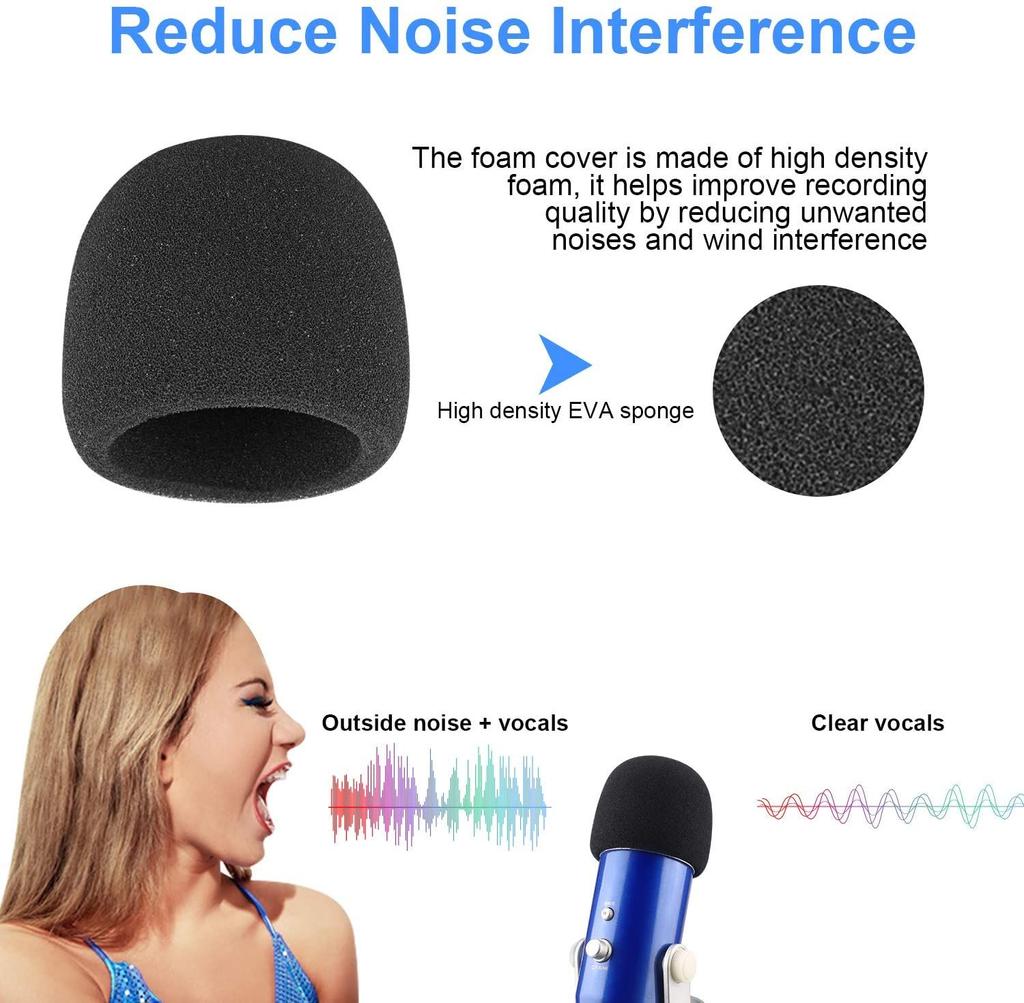 5 шт. Мягкий защитный чехол для микрофона, губка для микрофона