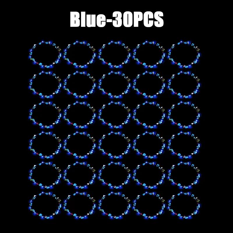 10/60 шт. Светящийся цветочный ободок Светодиодный цветочный венок Светящиеся цветочные венки Короны День рождения Свадьба Рождественское украшение 2024