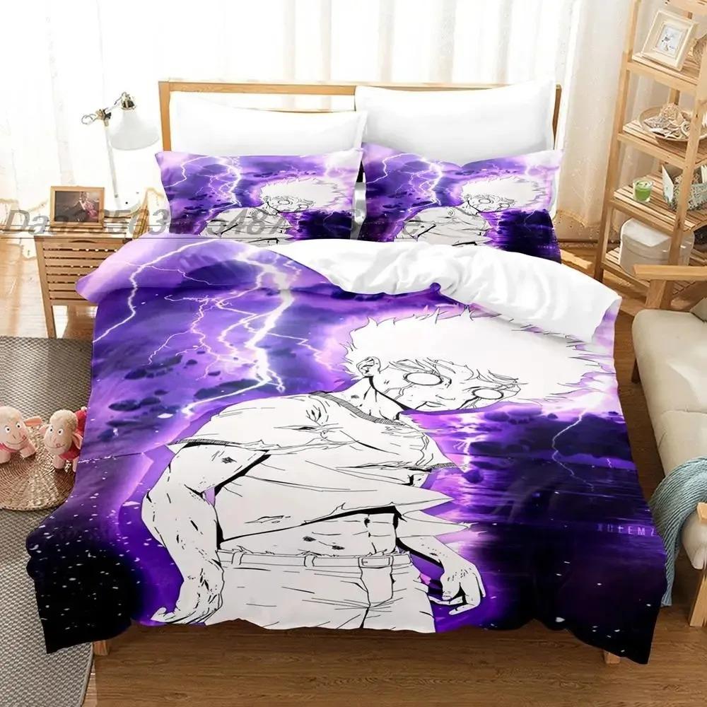 Mob Psycho 100 Bedding Collection Single Twin Full Queen King Size Bed Collection Aldult Boys Bedroom Duvetcover Collections 3D Anime Bed Sheet Set