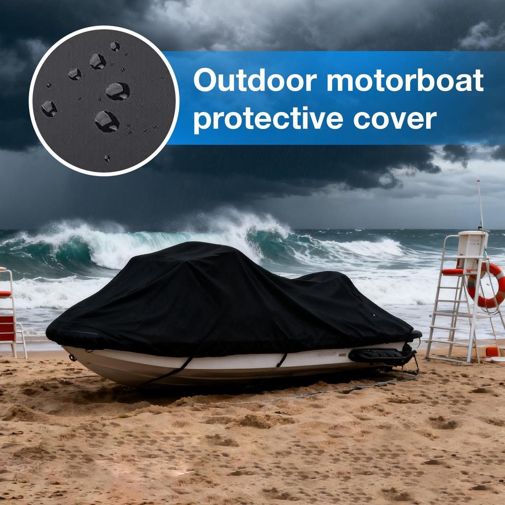 Motorboat Cover Oxford Fabric Watercraft Waverunner Protector Watercraft Cover For Recreational Boaters Water Sports Enthusiasts
