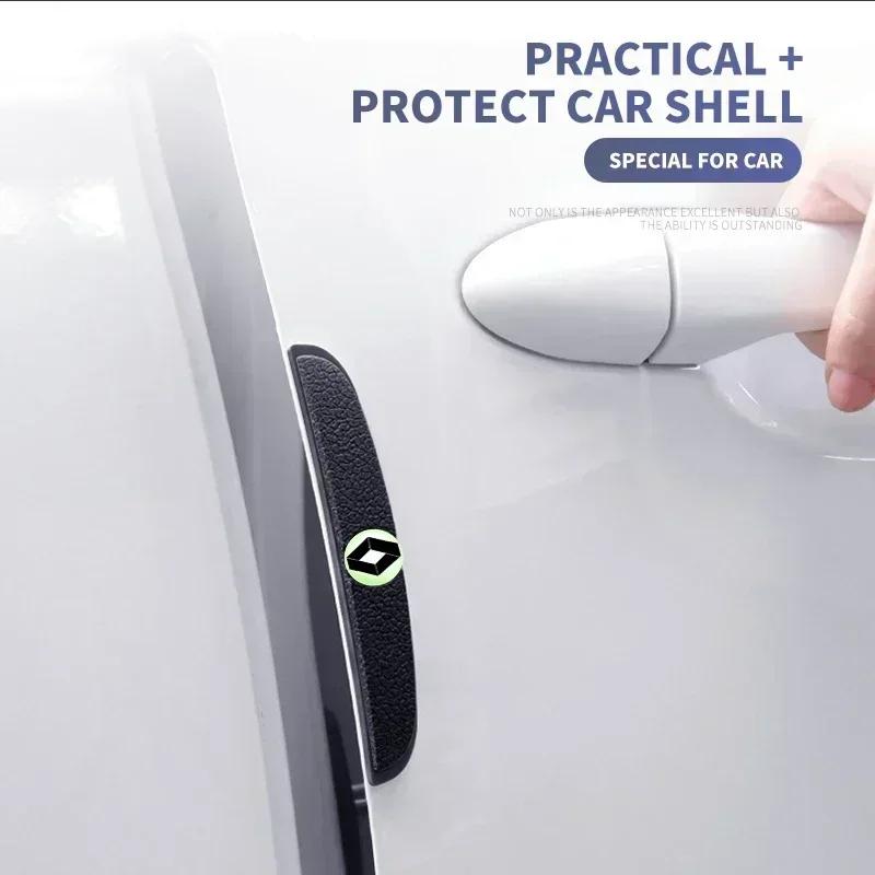4Pcs Luminous Car Door Bumper Rubber Anti-collision Stickers For Renault DACIA Scenic Loguna Twingo Symbol Fluence Espace Clio Y222