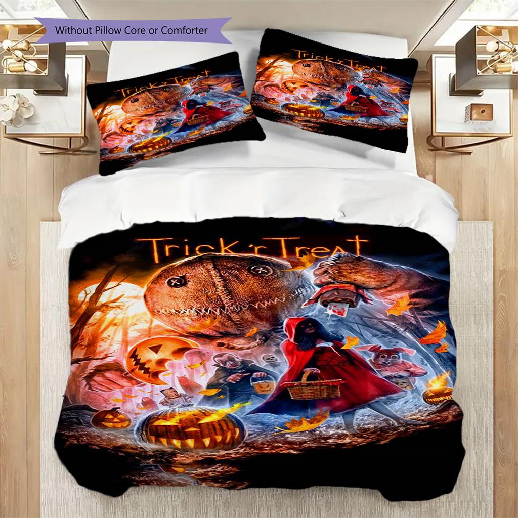 Horror Icons Thriller'S Guide Iconic Killers Threepiece Set 1 Duvet Cover 2 Pillowcase Without Core Bedding Set Soft And Comfortable