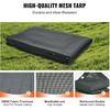 Heavy Duty Dump Truck Mesh Tarp 7x14 ft PVC Coated Black Cover with Double Pockets Brass Grommets for Manual Electric Dump Truck
