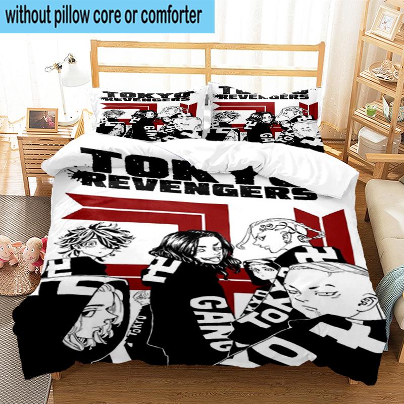 3PCS Tokyo anime 3pcs Bedding,Including 3PCS Duvet Cover And 2pcs Pillowcases Perfect for Christmas,Ideal for Bedroom, Dormitory