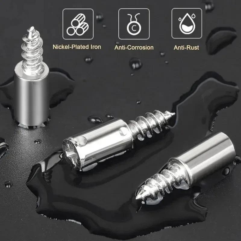 Самонарезающий винт Держатель пластины для гардероба Кронштейны для перегородки шкафа Фиксированные винты Опорные колышки для полок с нескользящей втулкой