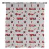 Cartoon Fire Truck Gray Sheer Curtains for Bedroom Living Room Decoration Window Curtain for Kitchen Tulle Voile Organza Drapes