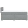 Box Spring Bed with Mattress Light Grey 80x200 cm Fabric