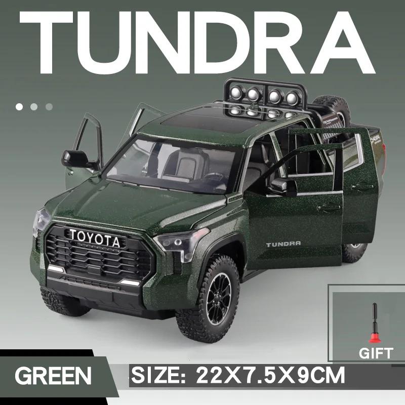 Großes 1/24 Toyota Tundra SUV Modellauto Diecast Miniatur Metallauto Geländewagen Sammlung Sound Licht Kinderspielzeug für Kinder