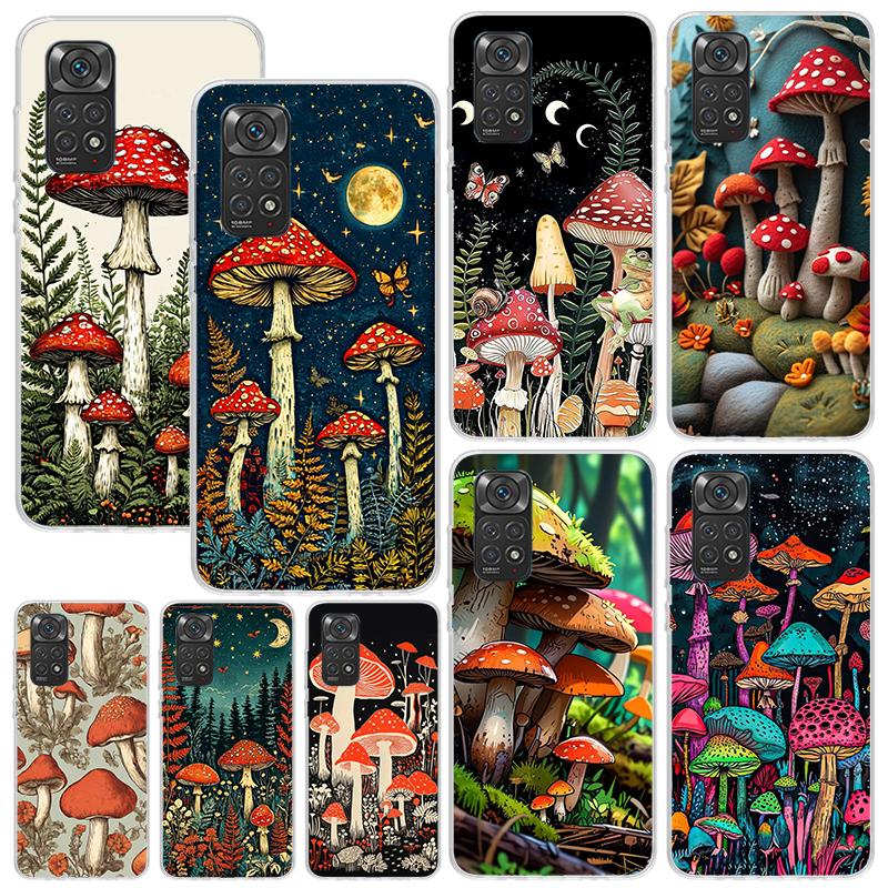 Colorful Mushroom Phone Case For Xiaomi Redmi Note 15 13 14S 14 Pro Plus 12S 11S 10S 12 11E 10 11T Art Fundas Back Cover Redmi N