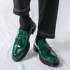 Fashionable Tassel Leather Shoes for Men High-quality Patent Leather Glossy Loafers Korean Version Pointed Business Office Shoes