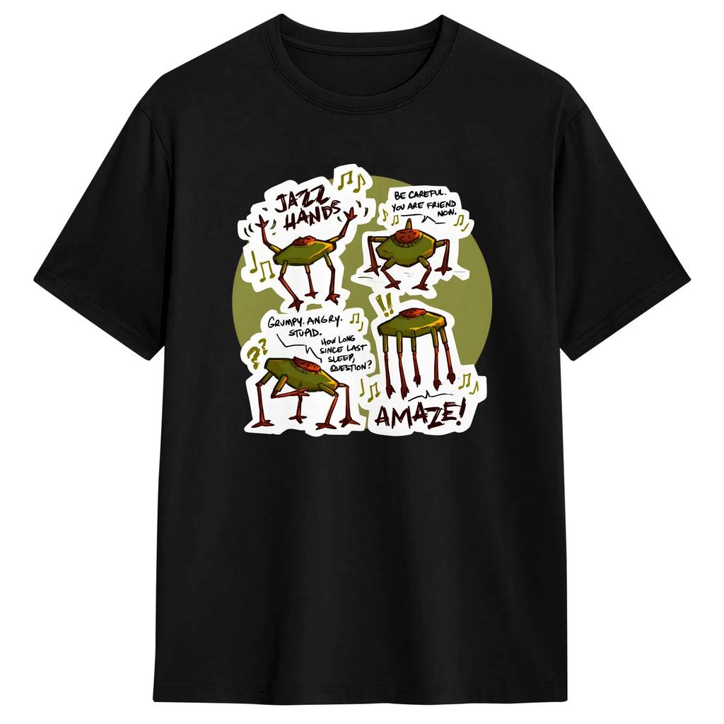 Casual T Shirt Beach Project Hail Mary Jazz Hands Fashion T Shirts Cotton Tshirt For Couple Y2k Design Short Sleeve Top Tees