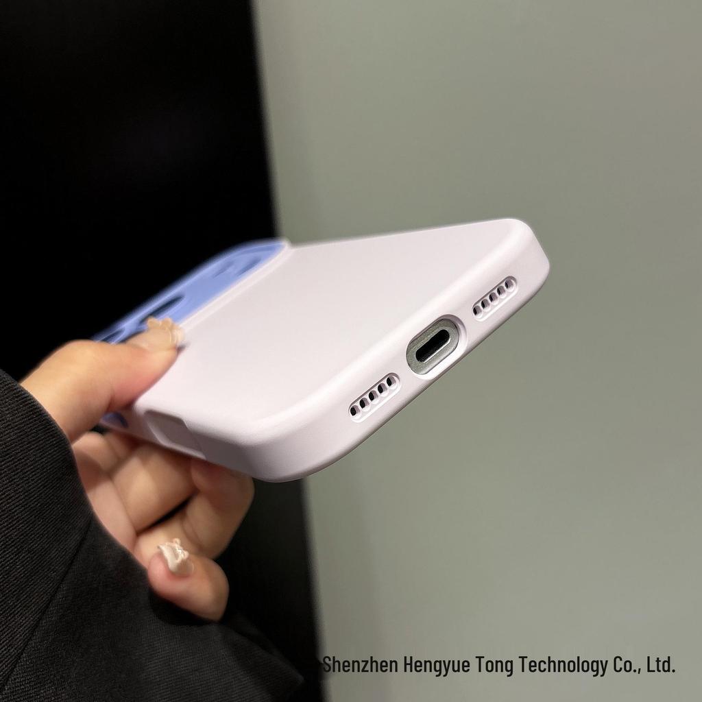 Чехол для iPhone 17 Pro Max: Контрастный цвет, Ударопрочный Жидкий силикон Имитация