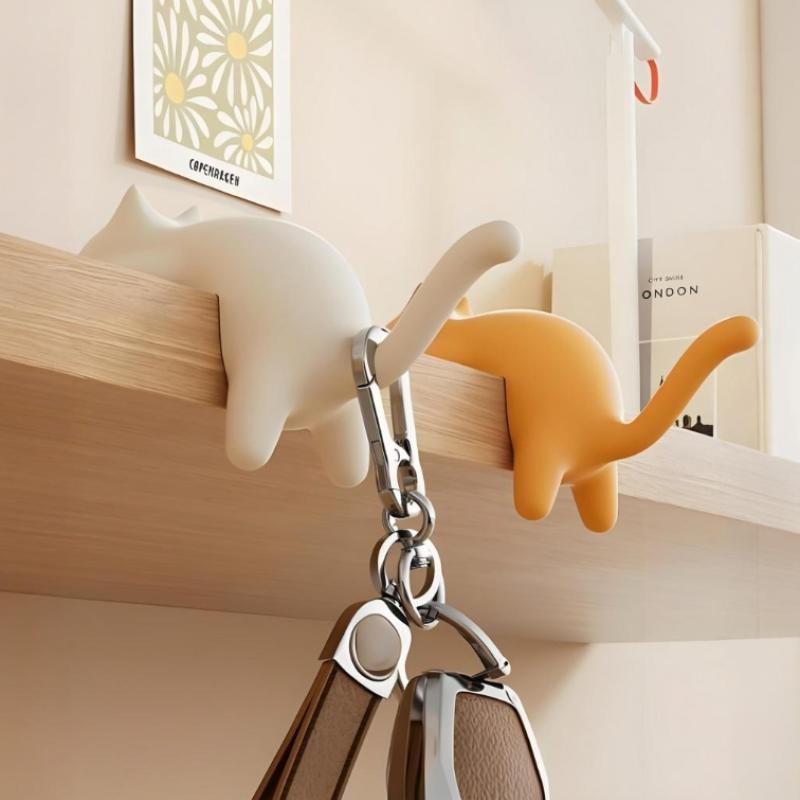 Милый Портативный Крючок-Вешалка для Сумки с Кошкой, Крючок для Стола, Органайзер для Сумки, Рюкзака, Дорожной Сумки, Держатель, Декор для Дома, Офиса, Боковые Крючки для Стола