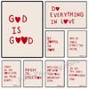 Modern Christian Canvas Print Minimalist Bible Verse Wall Art God Is Good Love Quote Inspirational Scripture Church Home Decor