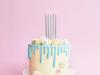 PartyDeco Birthday Candles, smooth, silver, 12.5 , 1 pack / 12 pcs
