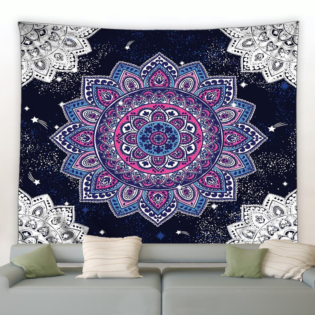 Геометрический богемный мандала цветок гобелен современная мода для дома гостиная общежитие украшение настенный коврик для пикника гобелен