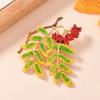 Vintage Style Enamel Autumn Leaf Brooch Handcrafted with User Friendly Materials for Fashionable Women and Nature Lovers