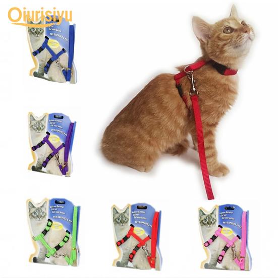 Nylon Pet Lead Leash Harness Kitten Belt Strap Safety Rope Adjustable Dog Collar Lovely Pet