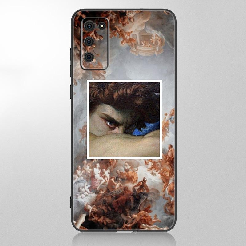 Чехол с рисунком в стиле Ренессанс для Samsung Galaxy A12 A02S A22 A32 A52 A72 A71 A51 A41 A31 A21 A11 A50 A70 A10S A20S, черный чехол