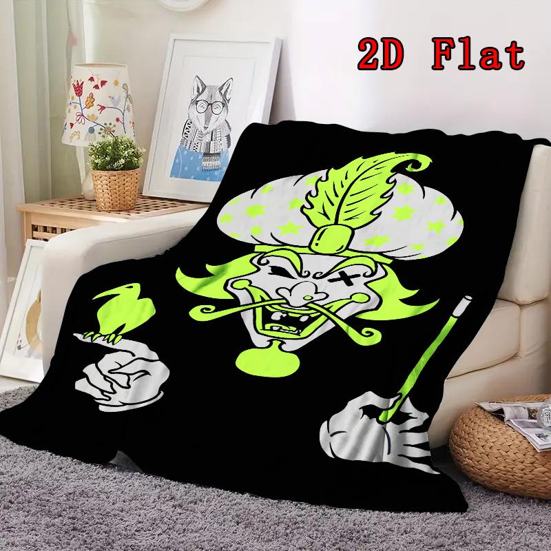 Magician clown 2D Flat Pattern Flannel Blanket High quality All Seasons Warmth and Comfort Perfect for Christmas Gifts.MMT0918437