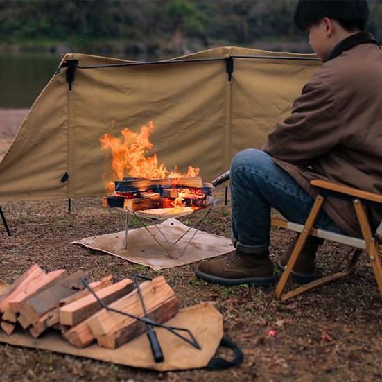 Дровяная яма для костра Высокая прочность Жаростойкий Не легко деформируется Съемная дровяная чаша с сумкой для хранения Принадлежности для кемпинга