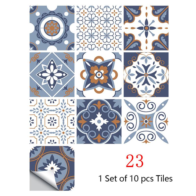 10 шт., кухонные украшения, плитка, наклейки, стикер на стену, водонепроницаемый цветок, плитка, домашний декор