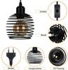 Lampe à suspension - NETTLIFE - 1fla - Noir - E27 - Métal 150 cm