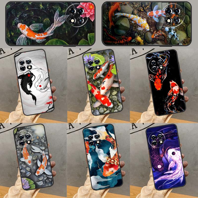 Чехол с изображением рыбы кои и карпа для OnePlus Nord CE 4 2 3 Lite N10 N20 N30 OnePlus 13 12 11 10 Pro 12R 13R 10T 8T
