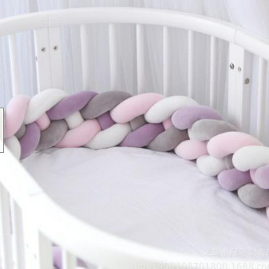 Датская вязаная подушка-узел, заплетенная из четырех прядей – Защитный бортик для кровати от ударов для детской комнаты