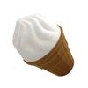 Ice Cream Shape Ring Box Lovely Large Capacity Storage Ice Cream Earring Case for Daily Life White Brown