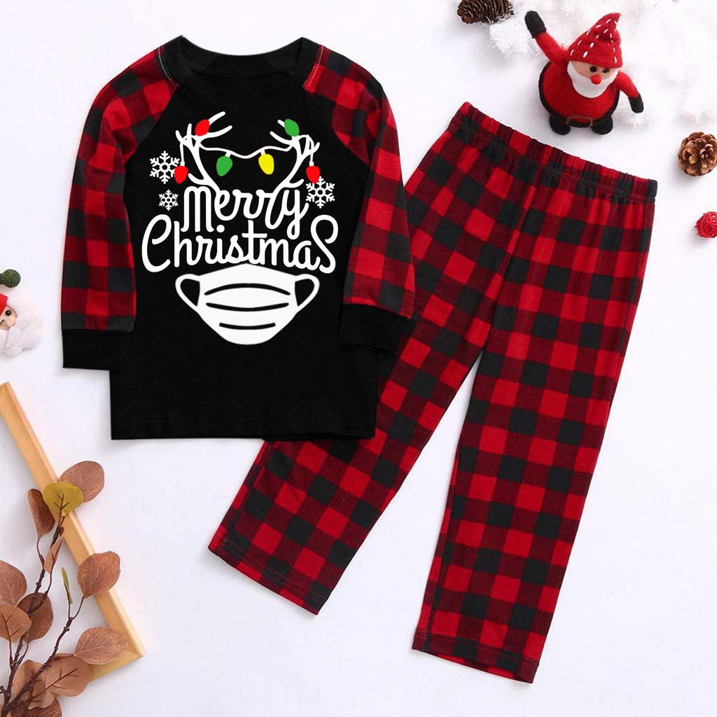 Рождественская блузка с принтом папы для мужчин, топы и брюки, семейная одежда, пижамы