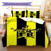 GFB Pattern Bedding Set Quilt Cover Pillowcase Home Decor Gift (1 * duvet cover + 2 * pillowcase, without core)
