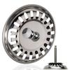Kitchen Sink Strainer Stopper Steel Waste Sink Hair Bathroom Strainers Accessories Pl T3B9