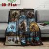 Prehistoric Mammoth Collage 2D Flat Pattern Flannel Blanket, High quality All Seasons, Home Decor, Warmth and Comfort, Perfect for Christmas Gifts.