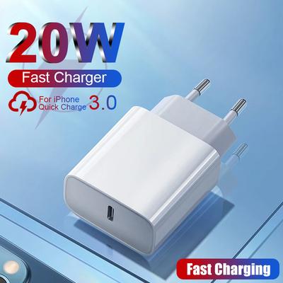 USB C 20 Вт PD Power Type-C настенное быстрое зарядное устройство для iPhone 15 14 13 12 11 Pro Max X XS Air iPad Pro Samsung S30 S20 S21 Note 20 10