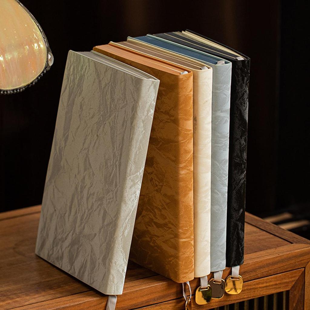 A5 Leather Business Notebook, Diary, Student Subject Notebook, Work Meeting Record Book, Excerpt Book, Lined Pages