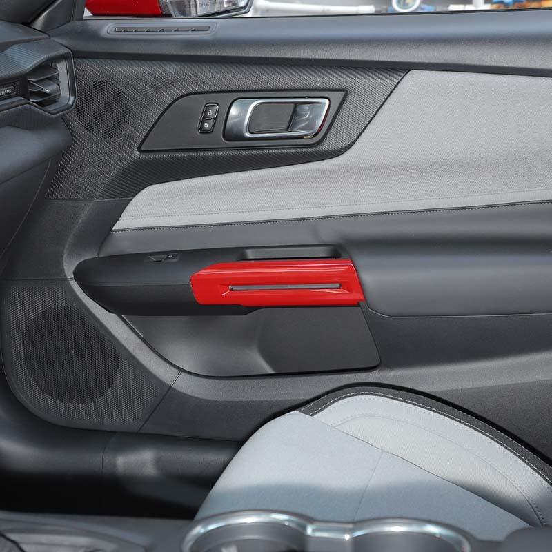 ABS Interior Door Handle Decoration Cover Sticker Fit Ford Mustang 2015 Up Interior Accessories