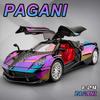 1:24 PAGANI Huayra Dinastia Vision GT Машинка-игрушка Литая модель из сплава Открывающиеся двери Звук Свет Механизм оттяжки Спортивный автомобиль для Мальчика Взрослого Подарок