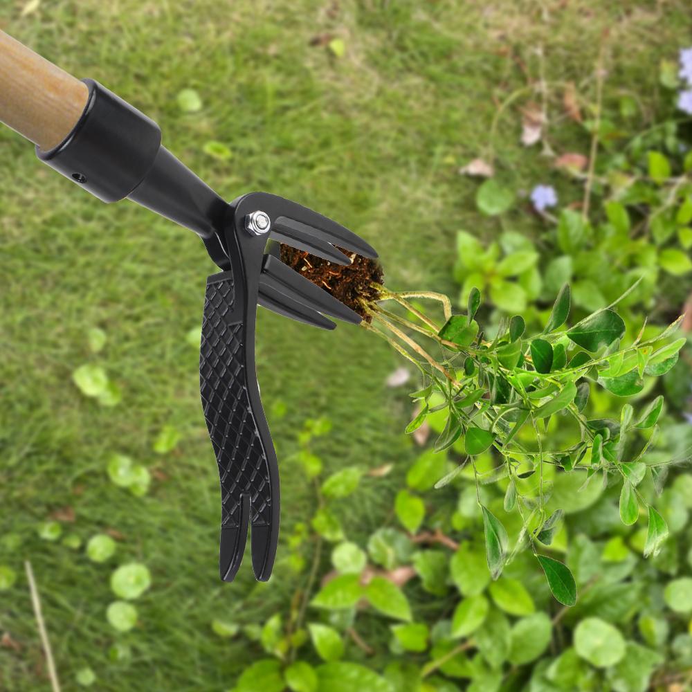 Digging Weeder Black Root Remover With Foot Pedal Gardening Lawn Accessory Stand Up Weeding Tool Weeding Head Replacement Claw Foot Pedal Weed Puller