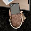 Однотонный чехол-накладка с узором под кожу для Samsung Z Flip 7 flip7 Flip 6 Galaxy Z Flip 6 5 Тонкий Жесткий Защитный Чехол