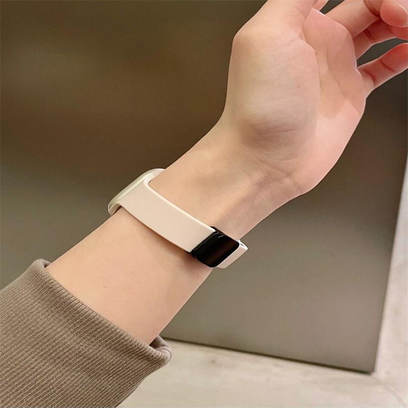 Силиконовый ремешок для Apple Watch Band 44 мм, 45 мм, 49 мм, 40 мм, 41 мм, 42 мм, 38 мм, спортивный браслет с магнитной пряжкой Iwatch 7 8 5 4 SE Ultra