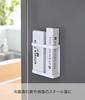 Yamazaki Tower Magnetic Wrap Holder, White, Approx. W15.5 X D5.2 X H15.5cm, for Wrap Storage and Kitchen Storage, Model 7121