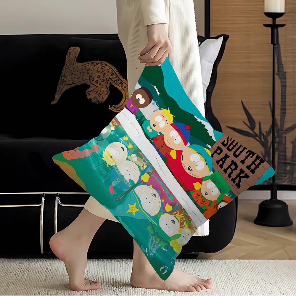 Classic Animation SSouth Cartoon Park Pillow Cover Sofa Cushion Cover Home Room Decoration Children Gift